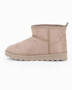 MISS GLOBO - Stivaletto khaki scamosciato con pelliccia interna