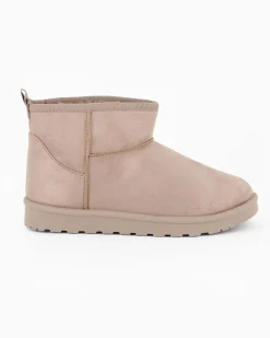 MISS GLOBO - Stivaletto khaki scamosciato con pelliccia interna