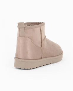 MISS GLOBO - Stivaletto khaki scamosciato con pelliccia interna