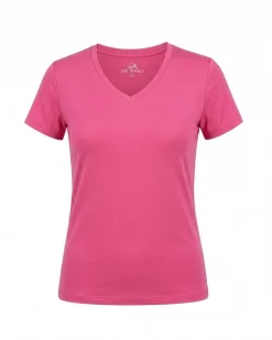 MY JEWELS - Tshirt mezza manica con scollo a V BAMBOO fuxia