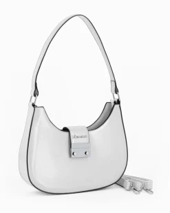 NARDINI - Borsa a spalla perla con mini pattina e tracolla removibile