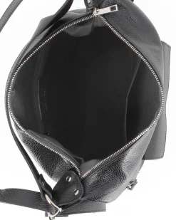 NARDINI - Borsa/Zaino nera con doppia tasca frontale e tasca posteriore
