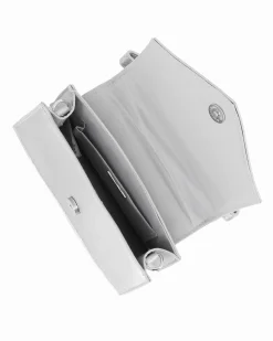NARDINI - Clutch argento con patta