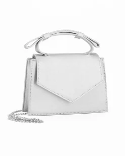 NARDINI - Clutch argento con patta