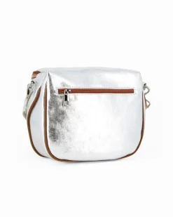 NARDINI - Marsupio argento da donna in VERA PELLE - MADE IN ITALY