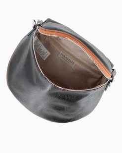 NARDINI - Marsupio nero da donna in VERA PELLE - MADE IN ITALY