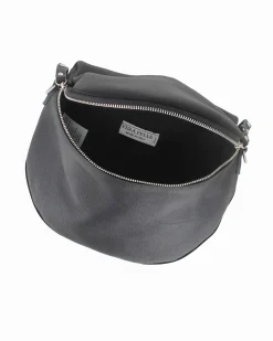 NARDINI - Marsupio nero da donna in VERA PELLE - MADE IN ITALY