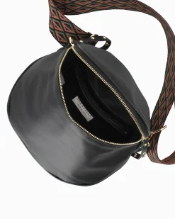 NARDINI - Marsupio nero da donna in VERA PELLE - MADE IN ITALY