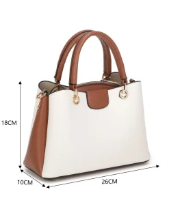 NARDINI - Minibag avorio con tre scomparti principali, tracolla removibile