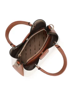 NARDINI - Minibag avorio con tre scomparti principali, tracolla removibile