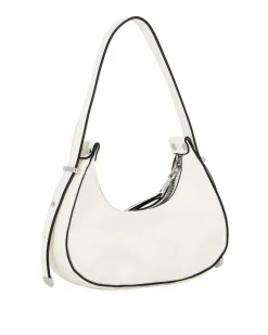 NARDINI - Minibag bianca con borchie metalliche argentate