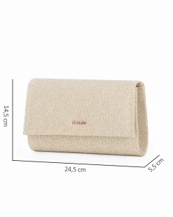 NARDINI - Pochette oro in lurex con patta