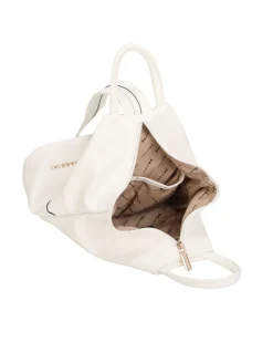NARDINI - Zaino beige due manici con tasca frontale e spalline regolabili con zip