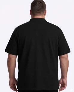 NAVY SAIL - Polo over manica corta nera