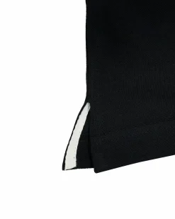 NAVY SAIL - Polo over manica corta nera