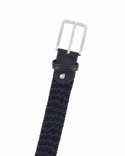 NAZARENO GABRIELLI - Cinta blu intrecciata ed elasticizzata da uomo