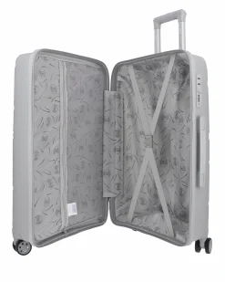 NAZARENO GABRIELLI - TROLLEY ARGENTO IN ABS 4 RUOTE