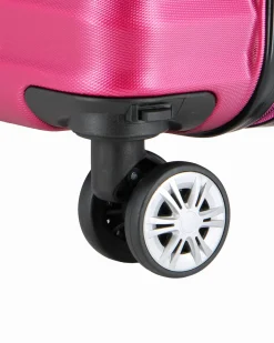 NAZARENO GABRIELLI - TROLLEY FUXIA IN ABS 4 RUOTE