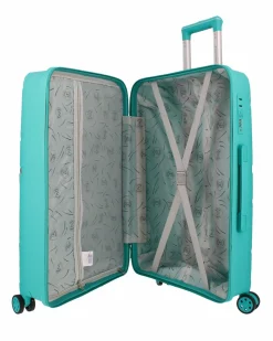 NAZARENO GABRIELLI - TROLLEY TURCHESE IN ABS 4 RUOTE
