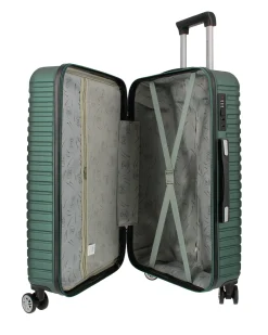 NAZARENO GABRIELLI - TROLLEY VERDE IN ABS 4 RUOTE