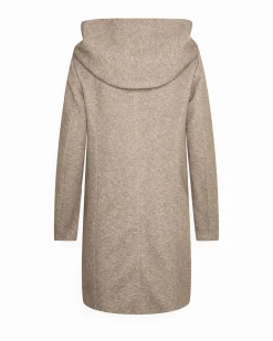 NEON & NYLON by Only - CAPPOTTO DONNA CON CAPPUCCIO MARRONE CHIARO