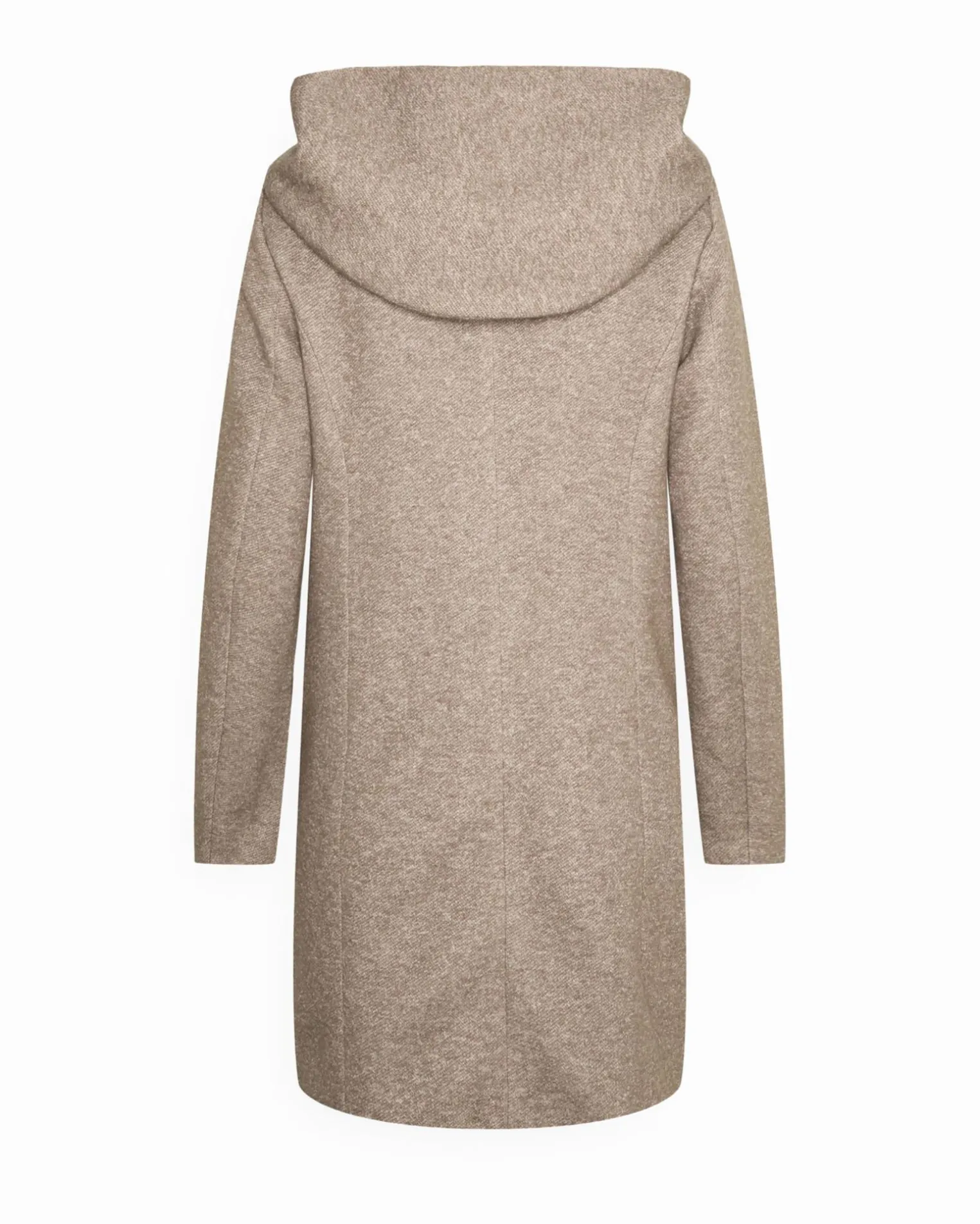 NEON & NYLON by Only - CAPPOTTO DONNA CON CAPPUCCIO MARRONE CHIARO