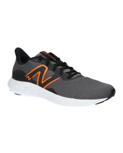 NEW BALANCE -  SCARPA DA RUNNING GRIGIA CON DETTAGLI NERI E ARANCIONI DA UOMO, M411RO3