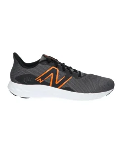 NEW BALANCE -  SCARPA DA RUNNING GRIGIA CON DETTAGLI NERI E ARANCIONI DA UOMO, M411RO3