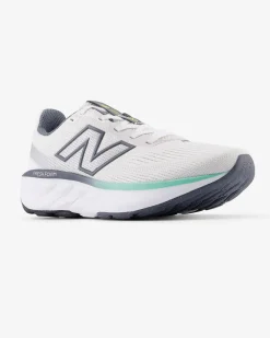 NEW BALANCE -  SCARPA DA RUNNING BIANCA CON DETTAGLI GRIGI E VERDE ACQUA DA UOMO, M5206DX