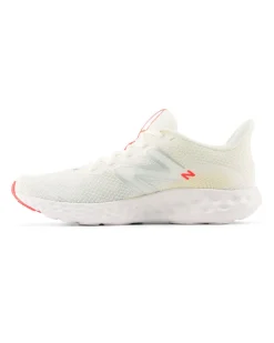 NEW BALANCE -  SCARPE DA RUNNING BEIGE CON DETTAGLI GRIGI, GIALLI E ROSSI DA DONNA,  W411RU3