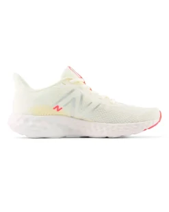 NEW BALANCE -  SCARPE DA RUNNING BEIGE CON DETTAGLI GRIGI, GIALLI E ROSSI DA DONNA,  W411RU3