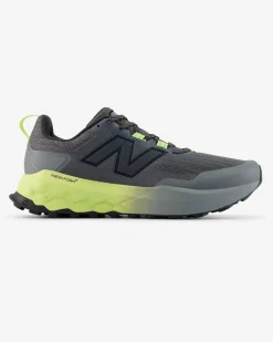 NEW BALANCE -  SCARPE DA RUNNING TRAIL FRESH FOAM GRIGIE CON DETTALI GIALLO FLUO DA UOMO,  MGARO1PX
