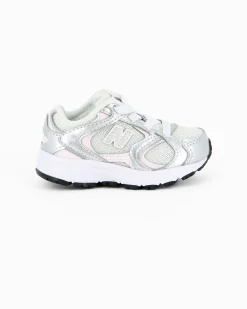 NEW BALANCE - SNEAKERS BABY LIFESTYLE BIANCHE, SILVER E ROSA DAL 20 AL 27, I4084M9