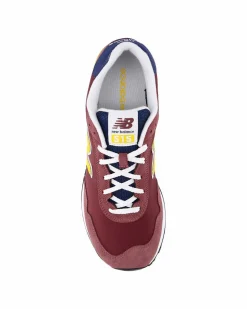 NEW BALANCE - SNEAKERS DA UOMO BORDEAUX, GIALLA E BLU  LIFESTYLE SUEDE/TEX - ML515WN