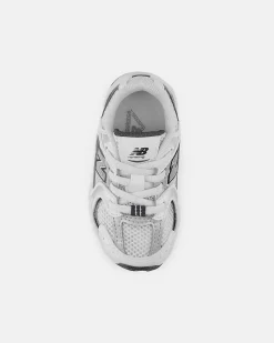NEW BALANCE 530 – SNEAKERS JUNIOR BUNGEE LACE  BIANCA / ARGENTO – IZ530SB1
