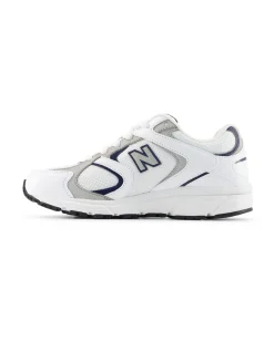 NEW BALANCE -  SNEAKERS KIDS LIFESTYLE BIANCHE CON DETTAGLI GRIGI E NERI DAL 28 AL 35, P4082XM