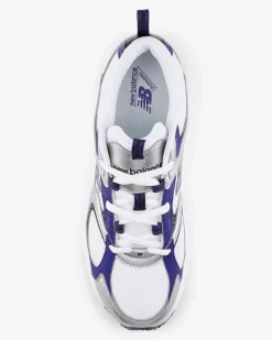 NEW BALANCE -  SNEAKERS LIFESTYLE  BIANCA CON DETTAGLI SILVER, BLU E NERI,  U40825M