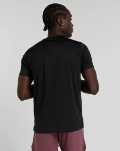 NEW BALANCE - T-SHIRT MEZZA MANICA ESSENTIALS PRINTED RUN  NERA DA UOMO, MT51206BK