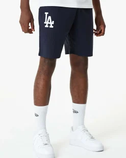 NEW ERA - Pantaloni corti blu scuro con logo bianco