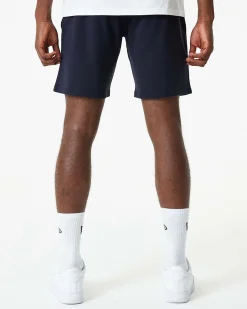 NEW ERA - Pantaloni corti blu scuro con logo bianco