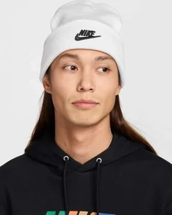 NIKE - Berretto bianco con logo nero - HF0186/100