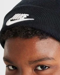 NIKE - Berretto nero da bambino con logo bianco - HF5498/010