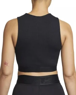 NIKE – CANOTTA CROPTOP AIR NERA DA DONNA  – DM6069/010