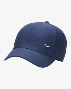 NIKE - Cappello blu regolabile con logo metalizzato - FB5372/410