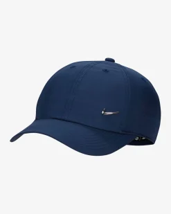 NIKE - Cappello blu regolabile da bambino con logo metallizzato