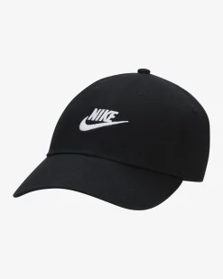NIKE - CAPPELLO CLUB CAP U CB FUT NERO CON LOGO BIANCO - FB5368/011
