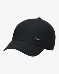 NIKE - Cappello nero regolabile con logo metallizzato