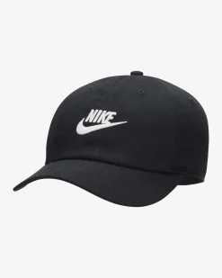 NIKE - Cappello nero regolabile con logo bianco - FB5063/010