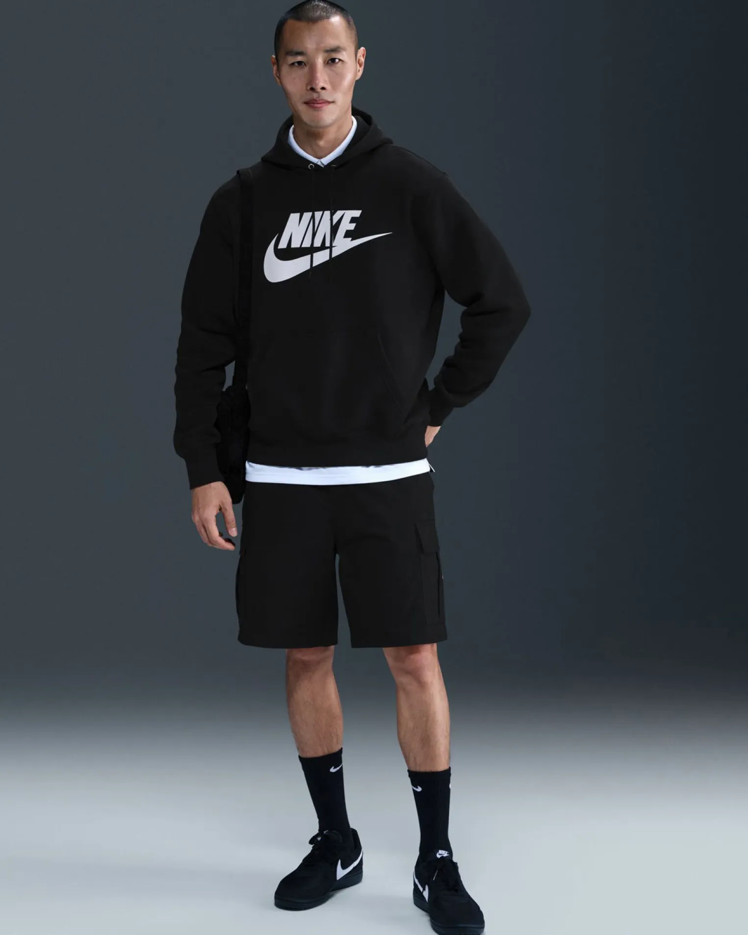 NIKE – FELPA UOMO CLUB FLEECE NERA – FN3868/010
