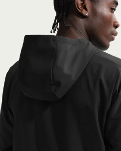 NIKE - GIACCA LEGGERA CON CAPPUCCIO FULL ZIP DF FORM GFX  NERA DA UOMO –  IF2199/010
